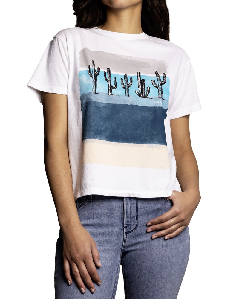 Relaxed Crew T-shirt : Watercolor Cactus